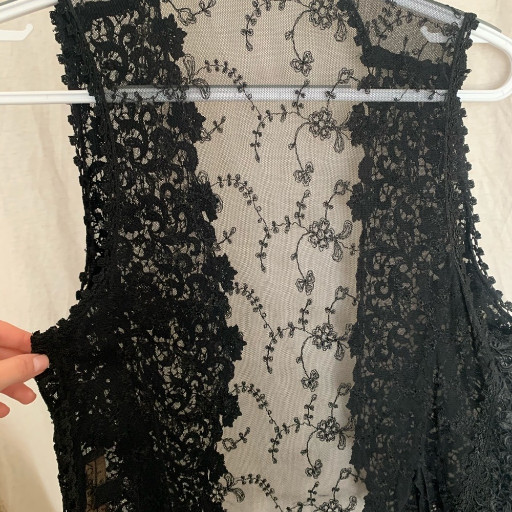 Black Lace Vest